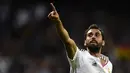Selama berkostum Real Madrid, Alvaro Arbeloa tampil 153 kali dan mencetak tiga gol untuk Los Blancos. (AFP/ Javier Soriano)