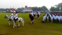 Partai Gerindra bersama Koalisi Merah Putih (KMP) menggelar upacara Hari Kemerdekaan Indonesia di Polo Club, Gunung Putri, Jawa Barat. (Putu Merta/Liputan6.com)