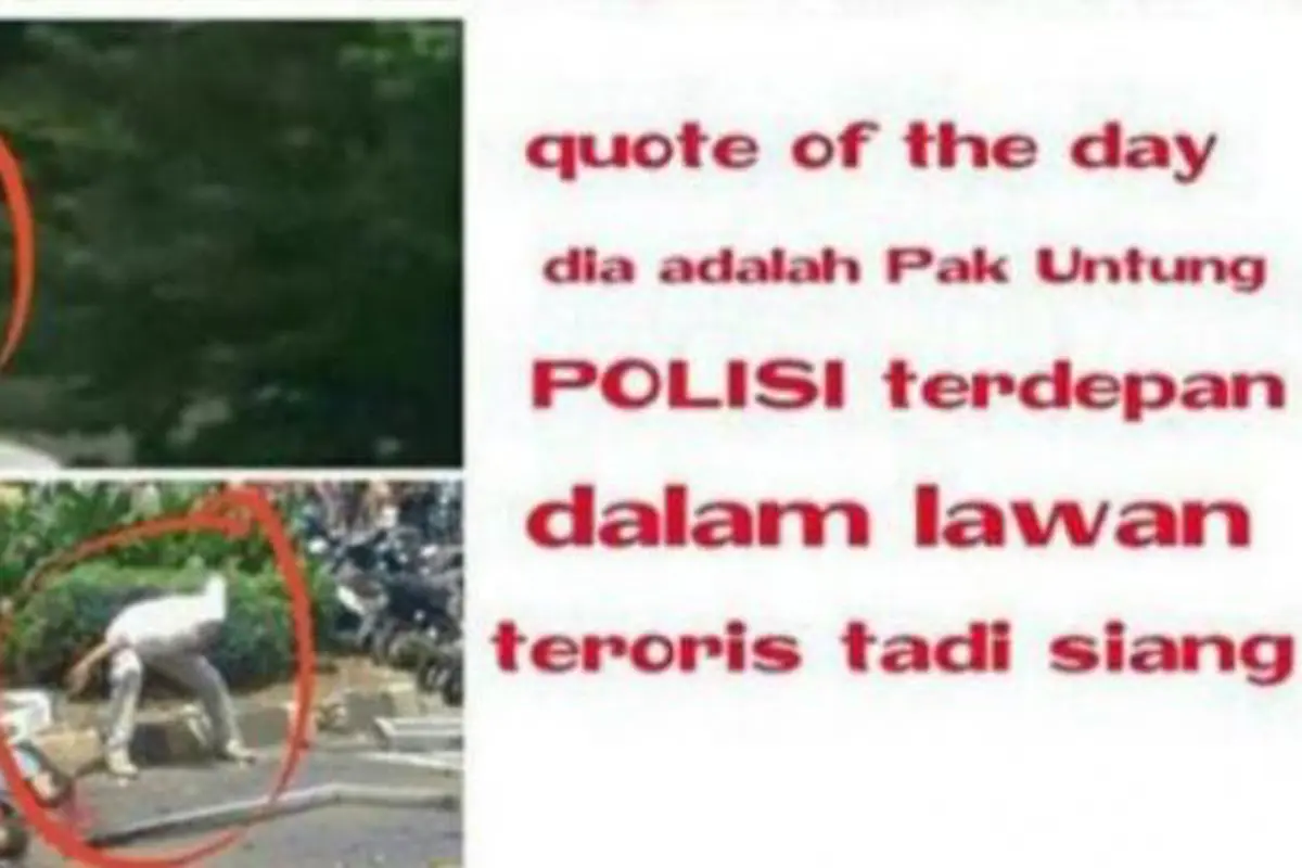 Bukan Pelaku Bom Sarinah, Ini Video Aksi Heroik Polisi Untung