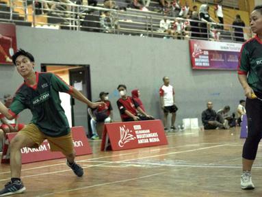 Kejuaraan Bulutangkis Antar Media 2022 akhirnya bisa kembali terselenggara di tahun ini setelah terhenti selama dua tahun akibat pandemi Covid-19. (Bola.com/Okie Prabhowo)