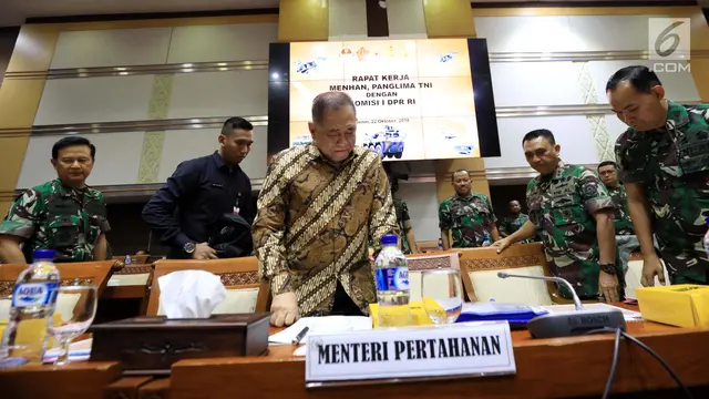 Bahas Anggaran 2019, Menhan Raker Dengan Komisi I DPR