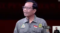 Calon Wakil Presiden Nomor Urut 03 Mahfud MD dalam debat Cawapres, Minggu (21/1/2024). (Sumber Foto: Tangkapan Layar Youtube KPU).