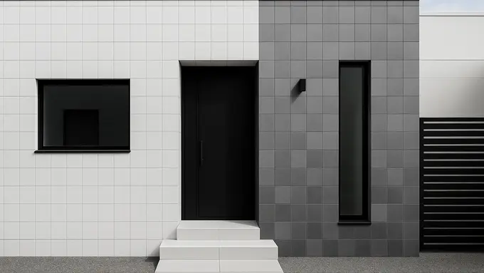 Fasad Rumah dengan Keramik yang Modelnya Tak akan Ketinggalan Zaman (Foto: ChatGPT)