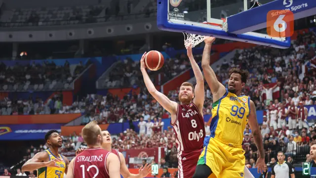 Piala Dunia FIBA 2023 Latvia Vs Brasil