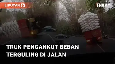 Beredar video viral terkait kecelakaan sebuah truk pengangkut beban. Kecelakaan tersebut terjadi di jalan Jogja-Wonosari, Piyungan, Bantul