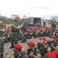 KSAD Jenderal Dudung Abdurachman usai memimpin Apel Gelar Pasukan jajaran TNI AD wilayah Jabodetabek di Monas, Jakarta pada Selasa, (25/1/2022).