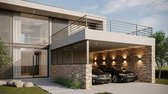 Desain Rumah Minimalis Carport 2 Mobil