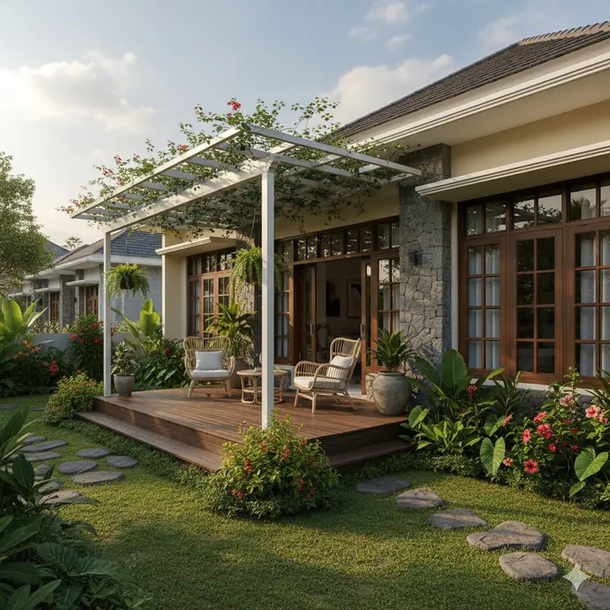 7 Model Rumah 1 Lantai dengan Teras Luas dan Taman Kecil, Nyaman untuk Bersantai dan Ramah Keluarga
