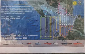 Cuaca Selat Sunda di Hari Ketujuh Pencarian Jurnalis Hilang Kontak
