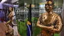 Pelé disemayamkan di sini pada tanggal 3 Januari 2023, lima hari setelah ia meninggal dunia pada usia 82 tahun karena kanker usus besar. (NELSON ALMEIDA / AFP)