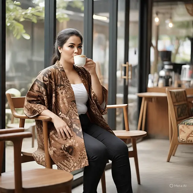 Model Batik Wanita Oversized
