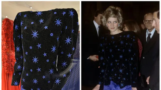 Gaun malam Azagury Dress yang pernah dikenakan Putri Diana di Itali pada tahun 1985 laku dalam lelang dengan harga Rp17,7 miliar. (Foto: PA)
