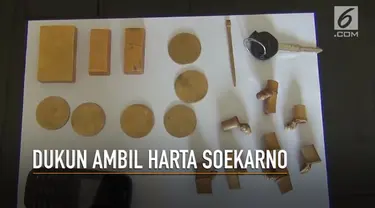 Seorang ibu paruh baya mengaku bisa mengambil harta karun Presiden Soekarno. Namun jika masyarakat berminat, ibu ini meminta mahar belasan juta rupiah.