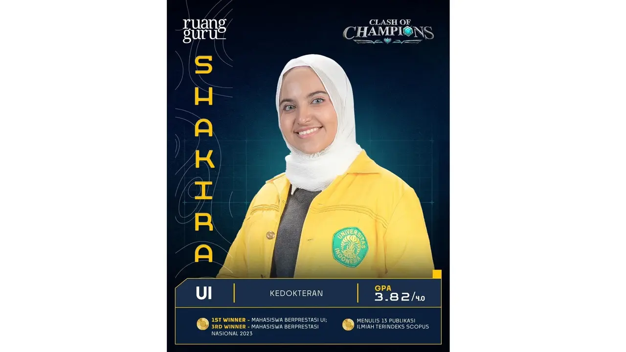 Shakira Almira, Peserta Clash of Champion yang Viral Tulis 13 Jurnal Scopus