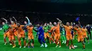 Belanda berhasil lolos ke semifinal Euro 2024 usai membungkam Turki dengan skor 2-1. (JOHN MACDOUGALL/AFP)