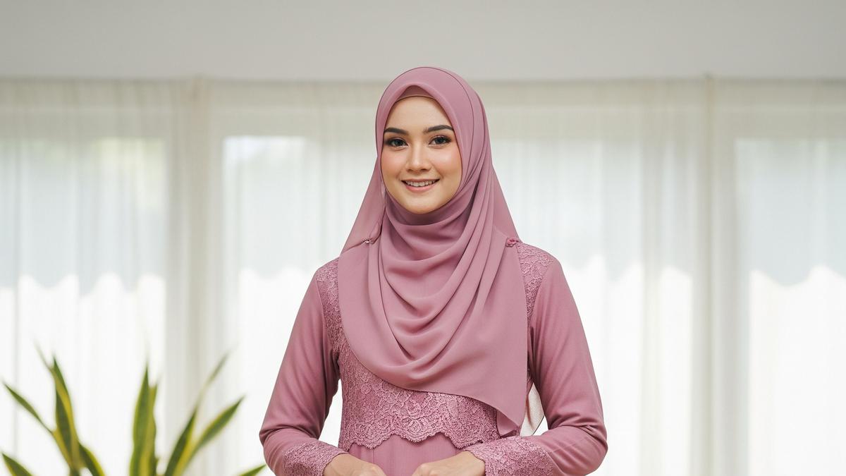 9 Model Gamis Batik Dusty Pink Brokat, Inspirasi Busana Ramadan 2026