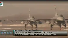 Latihan perang bersama ini digelar menyusul Korea Utara menguji rudal antar benua terbesar dan paling kuatnya beberpa waktu lalu.