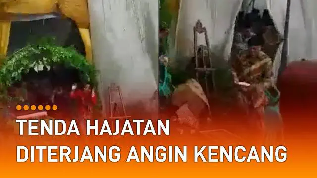 Di tengah kepanikan itu, tersorot seorang bapak-bapak yang berlari membawa piring.