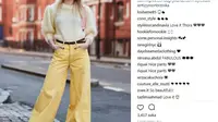 Jangan ragu untuk mengenakan busana berwarna kuning. Intip inspirasi gayanya dari ajang London Fashion Week berikut ini. (Foto instagram.com/@thestyleograph)