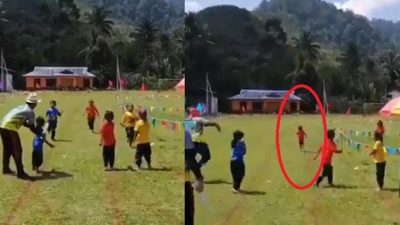bocah lari estafet salah arah (foto: FB Yuni Rusmini)