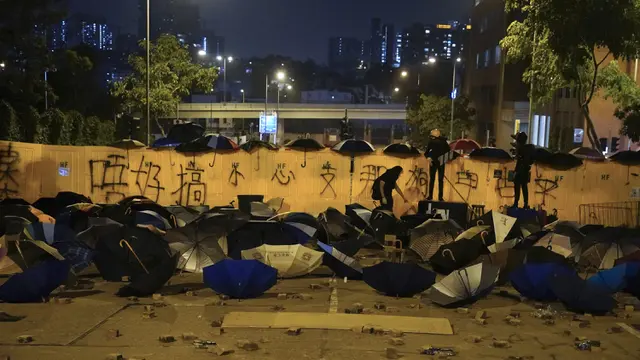 Cara Demonstran Hong Kong Saat Blokade Jalanan