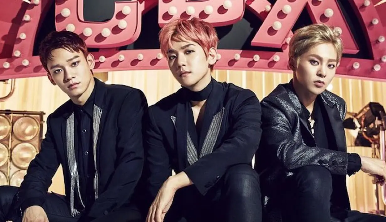 CBX merupakan sub unit dari EXO. Trio ini terdiri dari Baekhyun, Chen, dan Xiumin. (Foto: Soompi.com)