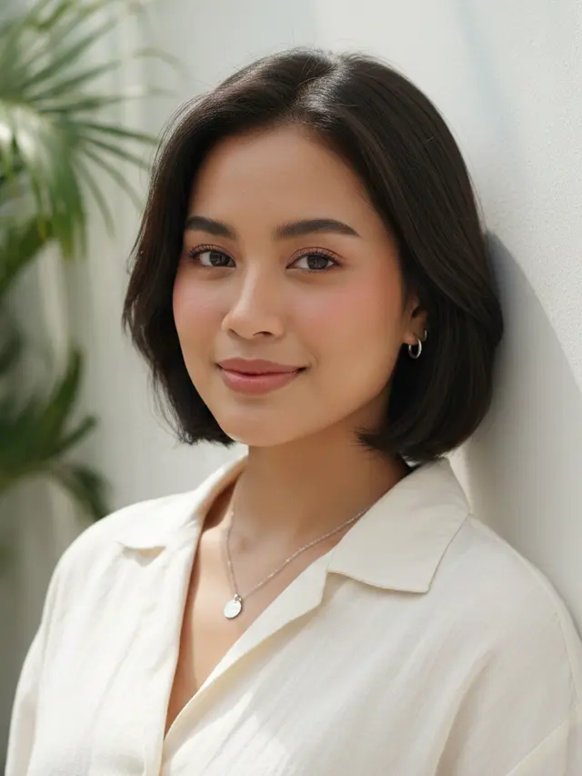 Potongan Rambut Wanita Pendek untuk Rambut Mengembang (Foto: Gemini AI)