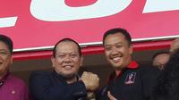 Menteri Pemuda dan Olahraga, Imam Nahrawi, akhirnya bertemu degan Ketua Umum PSSI, La Nyalla Mattalliti