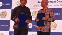 Dirjen Imigrasi Silmy Karim dan Head Australasia VFS Global Kaushik Ghosh.(dok. Liputan6.com/Dinny Mutiah)