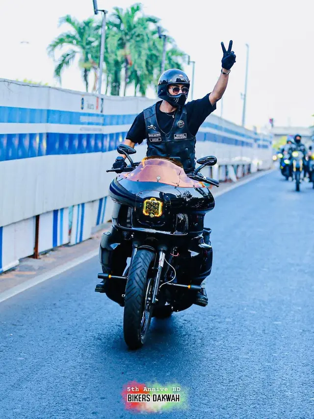 8 Potret Abidzar Al Ghifari Ikut Touring dengan Geng Motor, Curi Perhatian