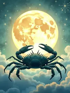 logo ramalan zodiak cancer (sumber: AI generated)