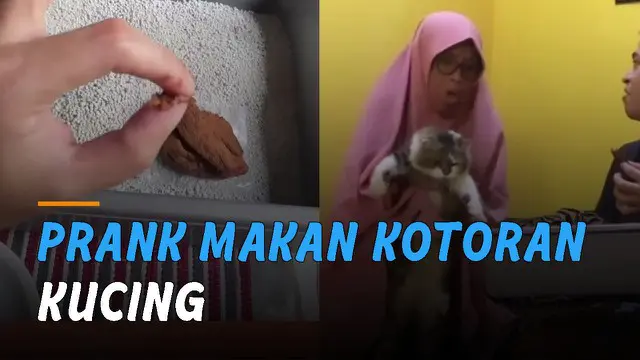 Ada-ada saja tingkah usil pria ini seperti makan kotoran kucing kerjain ibunya.