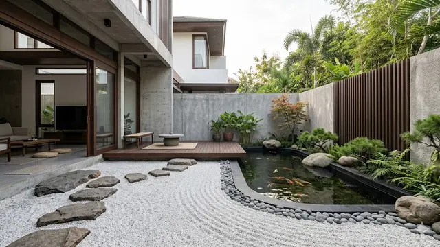 Inspirasi Taman Zen dan Kolam Ikan untuk Rumah Modern