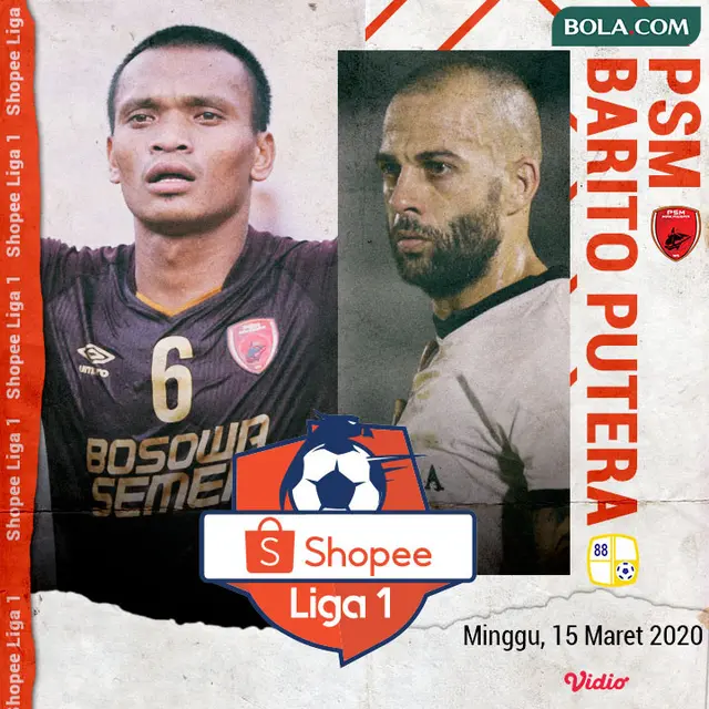 Shopee Liga 1 - PSM Makassar Vs Barito Putera - Duel Pemain