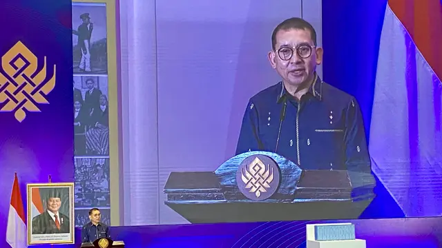 Menteri Kebudayaan (Menbud) Fadli Zon saat meluncurkan buku sejarah baru: Dinamika Kebangsaan dalam Arus Global.