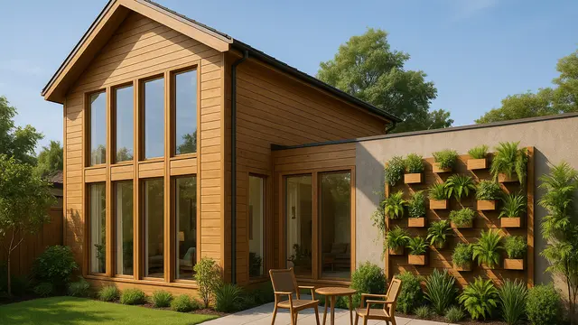 Desain Rumah Kayu Modern dengan Taman Belakang Kecil Buat Santai/Ilustrasi gambar oleh ChatGPT