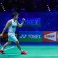 Aksi Kevin Sanjaya Sukamuljo/Marcus Fernaldi Gideon pada semifinal All England 2020, Sabtu (14/3/2020). (PBSI)