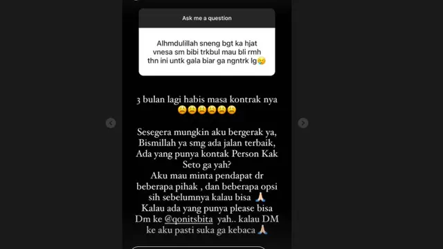 Sahabat Wujudkan Impian Vanessa Angel yang Ingin Beli Rumah untuk Gala Sky. (instagram.com/marissyaicha)