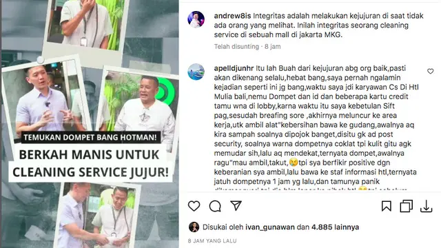 Hotman Paris yang Kehilangan Dompet Berisi Uang Dolar Singapura dan AS Senilai Rp 70 Juta, Ditemukan oleh Cleaning Service