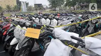 Dalam pengungkapan kasus ini Polri berhasil mengamankan 675 unit sepeda motor dari berbagai daerah. (merdeka.com/Imam Buhori)