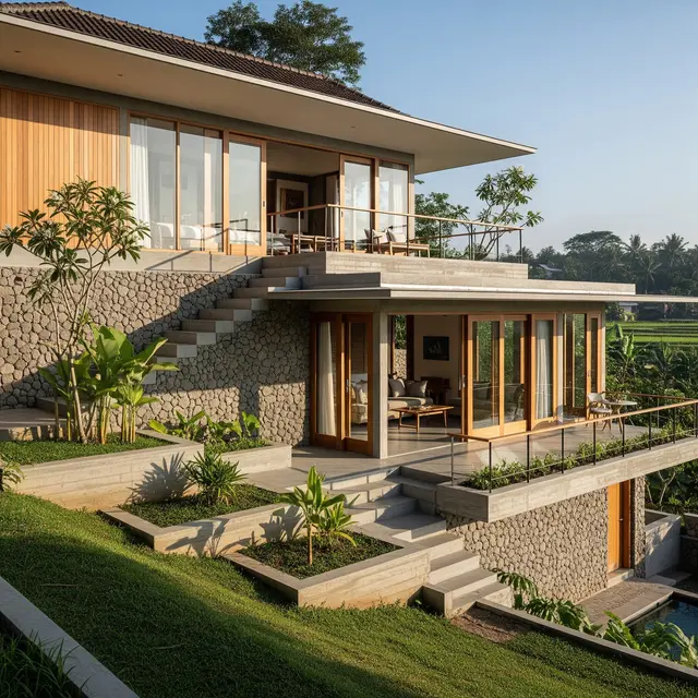 9 Model Rumah Minimalis di Lahan Miring yang Efisien