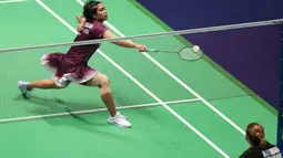 Tunggal putri Indonesia Gregoria Mariska Tunjung berhasil melaju ke babak 16 besar Kejuaraan Dunia Bulu Tangkis 2025 usai meraih kemenangan di Adidas Arena, Paris, Prancis, Rabu (27/8/2025) sore WIB. (Dimitar DILKOFF/AFP)