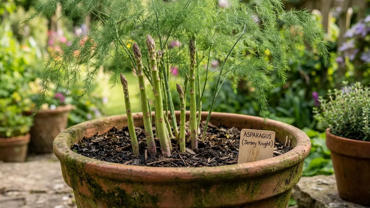 cara menanam asparagus di pot