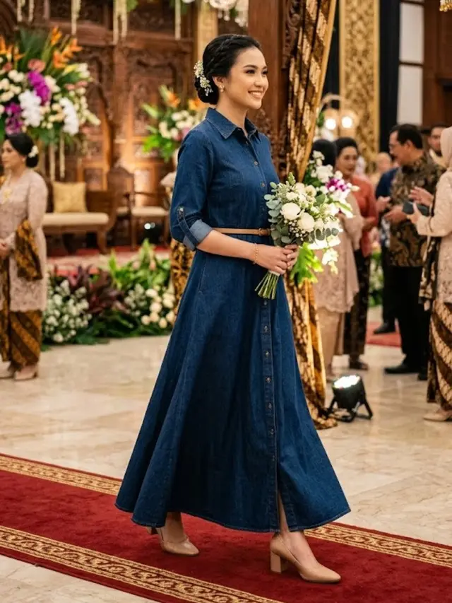 Model Baju Bridesmaid Denim