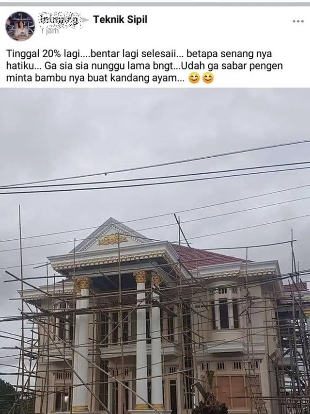 6 Status Facebook Tukang Bangunan Ini Bikin Tepuk Jidat