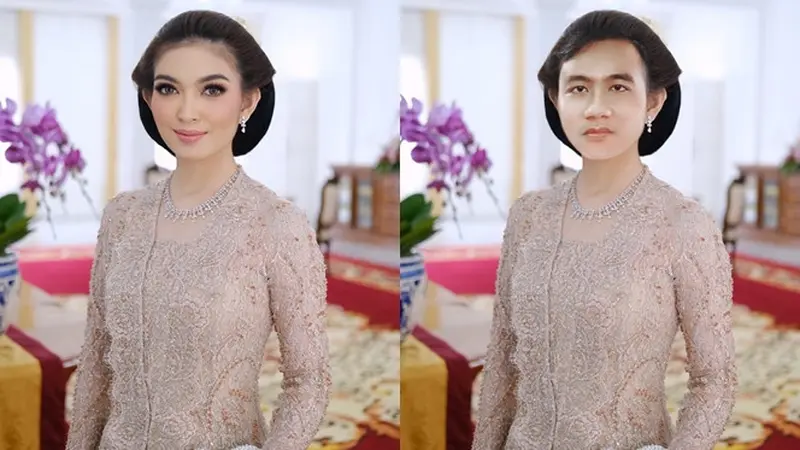 6 Editan Foto Gibran Rakabuming Raka Jadi Selvi Ananda Ini Nyeleneh, Kocak Banget