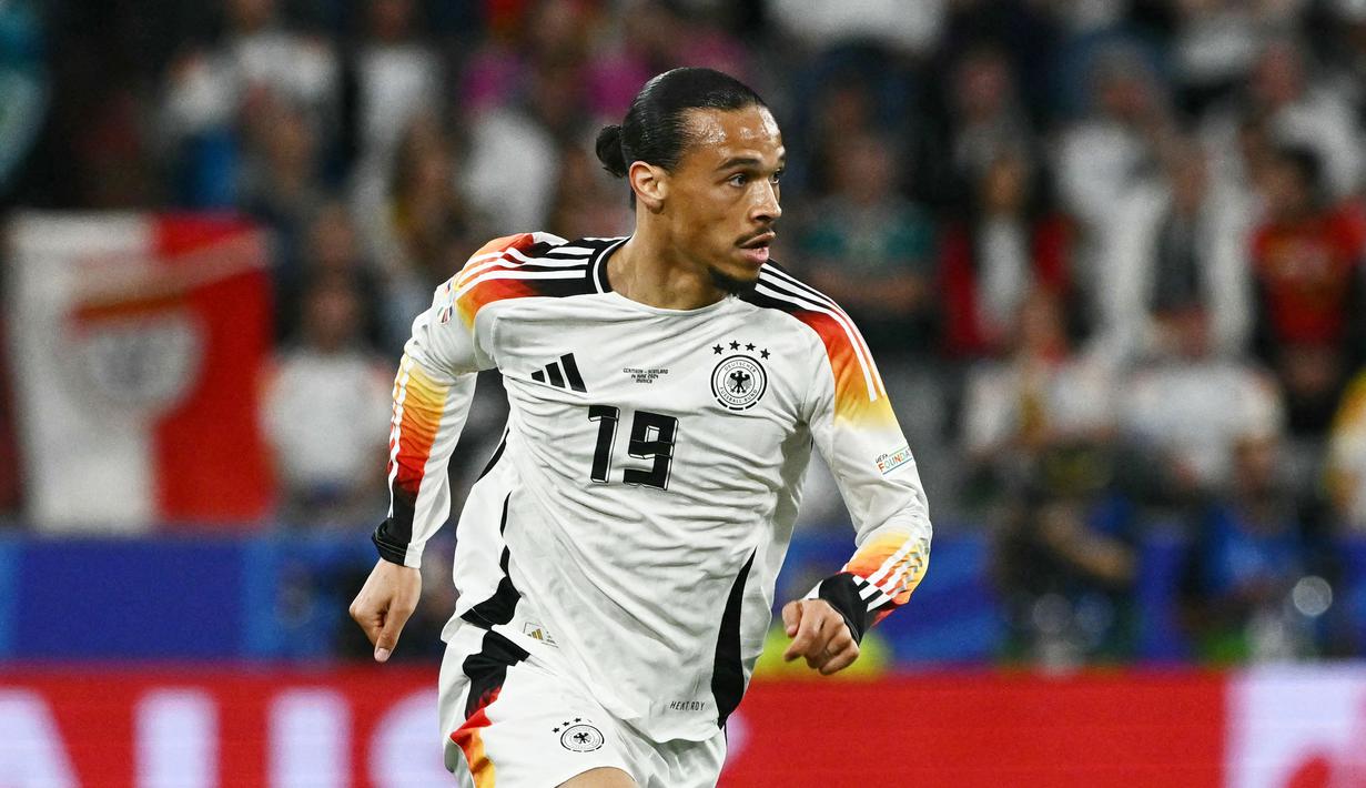 Leroy Sane saat ini bermain untuk raksasa Bundesliga Bayern Munchen.
Sama seperti Kai Harvetz, Sane juga mempunyai harga pasar sebesar 70 juta euro. (AFP/Fabrice Coffrini)