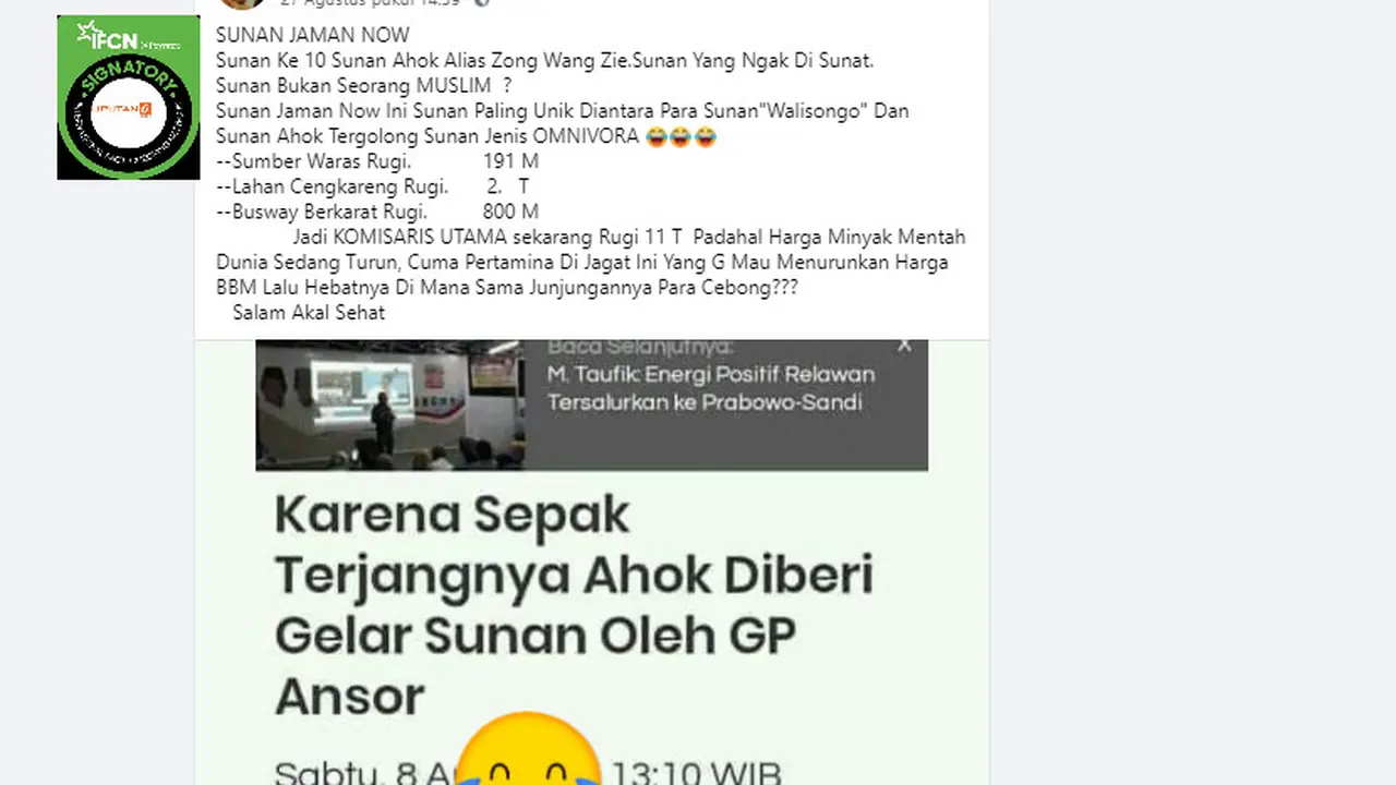 Penelusuran Klaim Pertamina Rugi Rp 11 Triliun Disebabkan Ahok jadi Komisaris  Utamanya