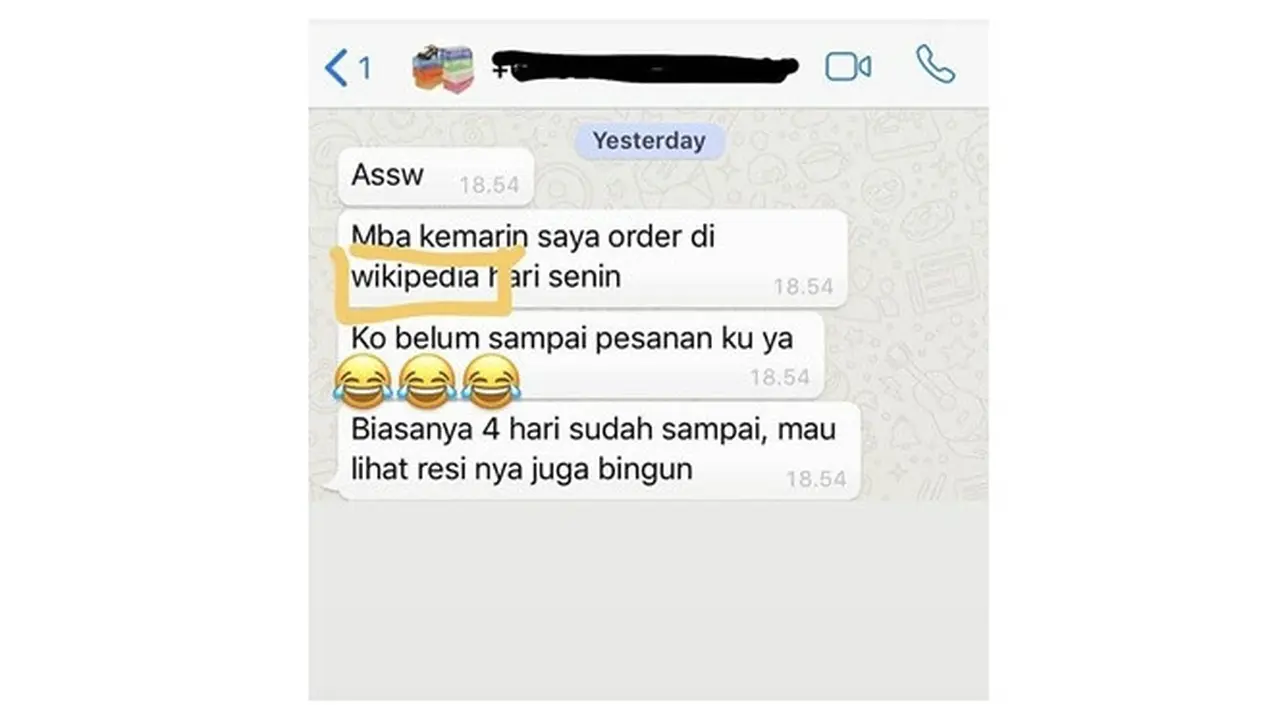 Chat kocak (Sumber: Instagram/dramaolshop.id)