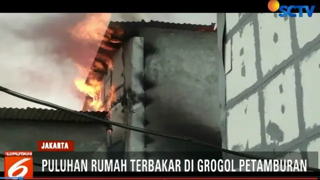 Puluhan Rumah di Grogol Ludes Terbakar, Diduga Akibat Korsleting Listrik